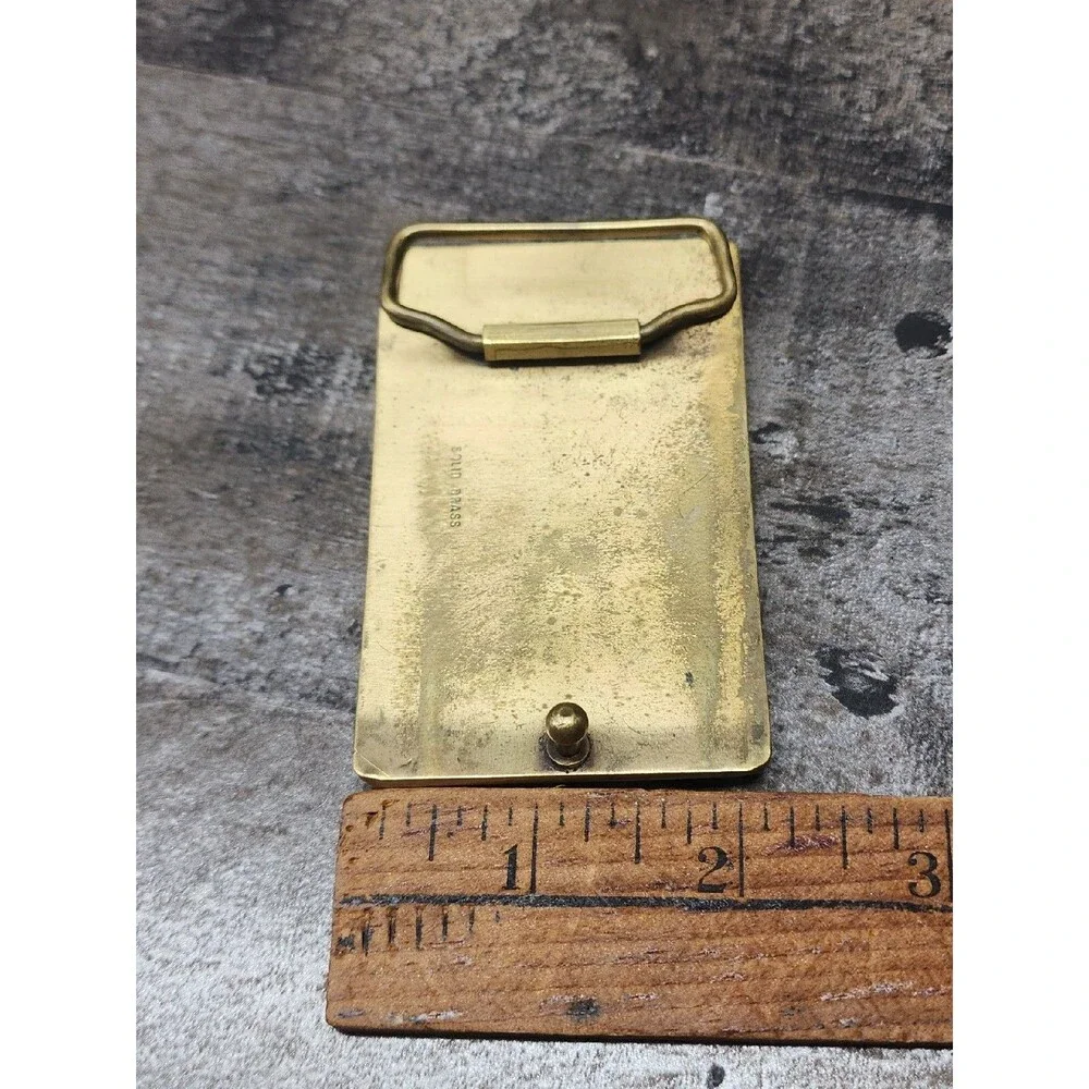 Vintage Solid Brass Belt Buckle Saudi Arabia